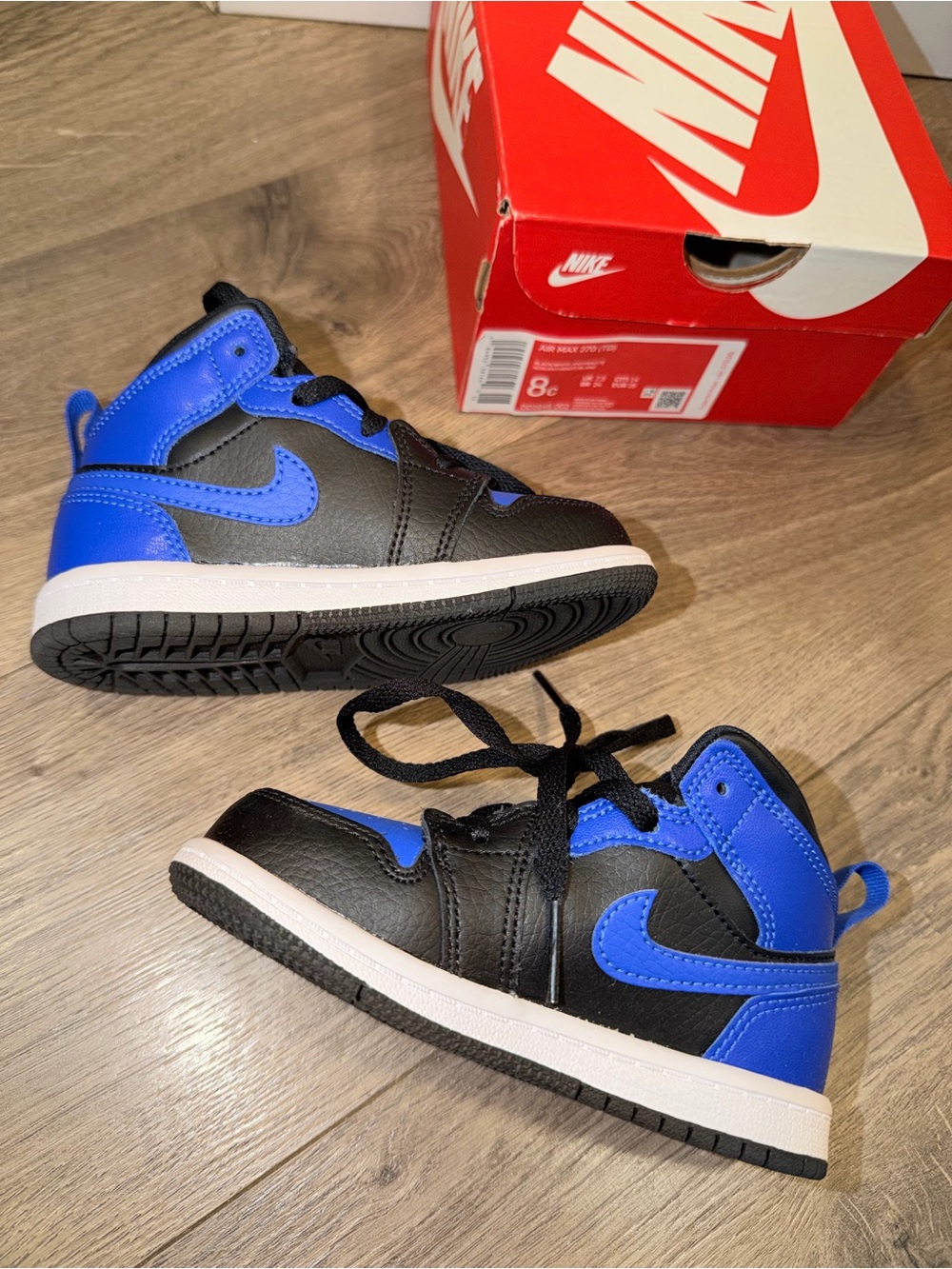 Nike Kids' Blue and Black AF1 dunks